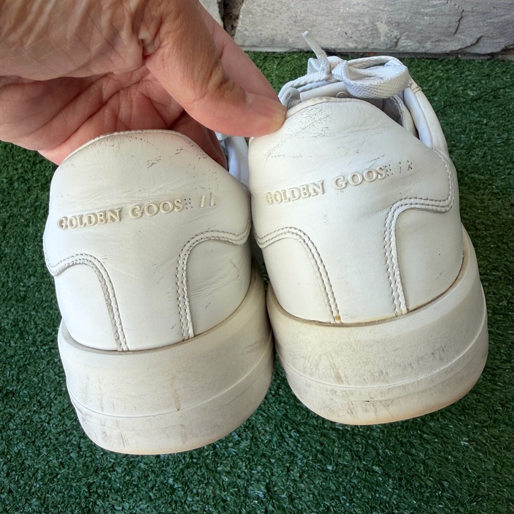 Golden Goose Pure Star White Leather Mens Sneakers - Picture 8 of 13